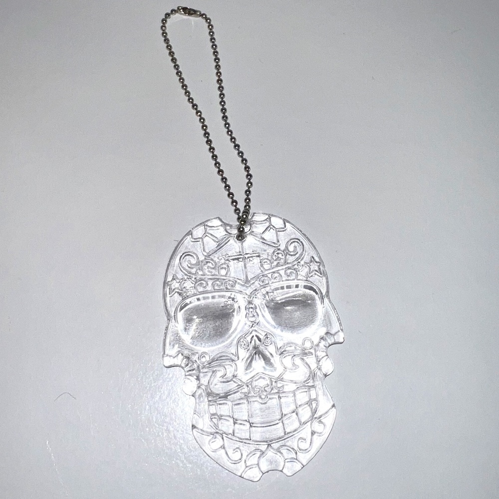 Laguna Beach Jeans RARE Clear Crystal Sugar Skull Keychain/Charm - 80% OFF SALE!